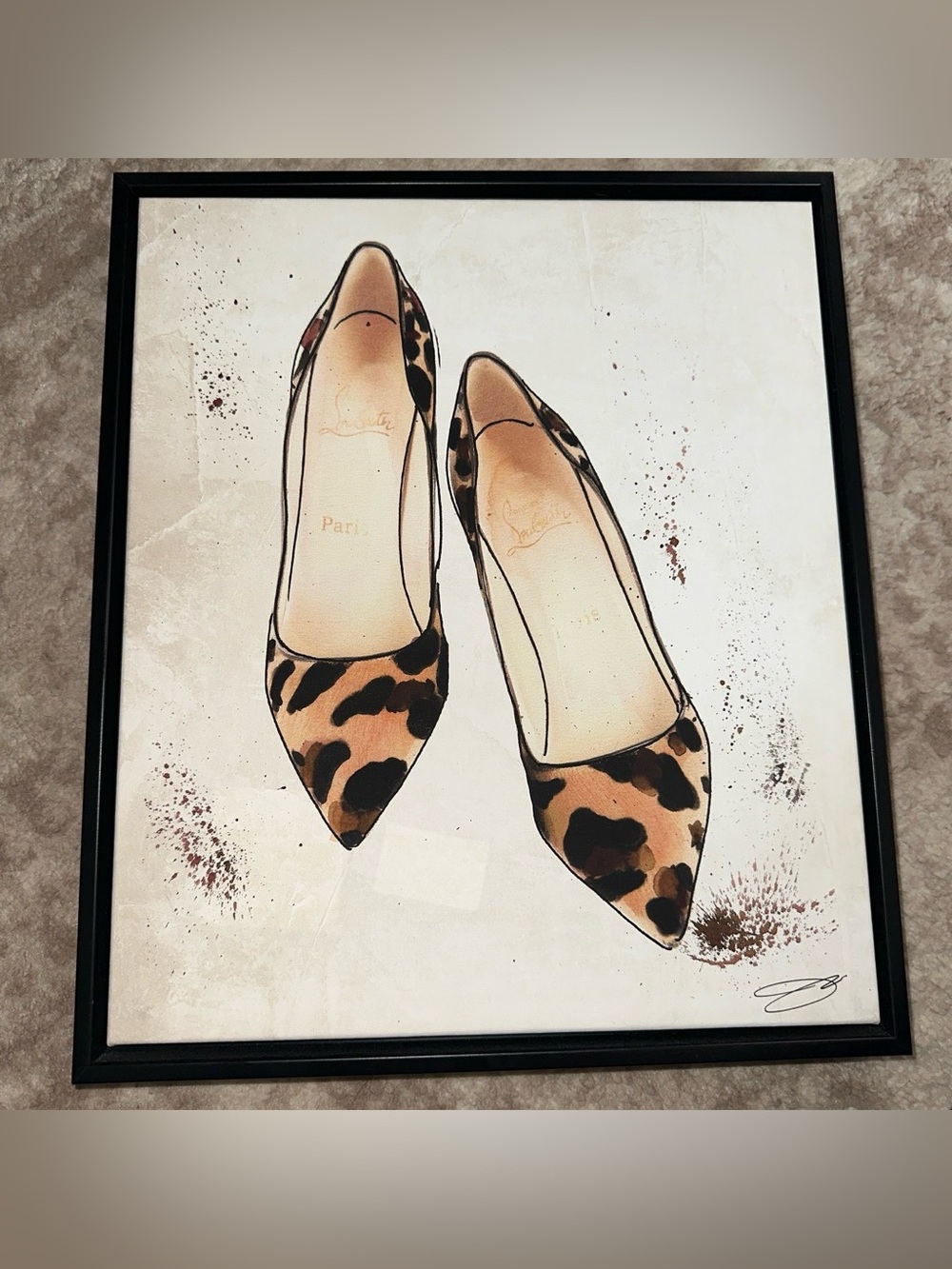Christian Louboutin Leopard Print wall art